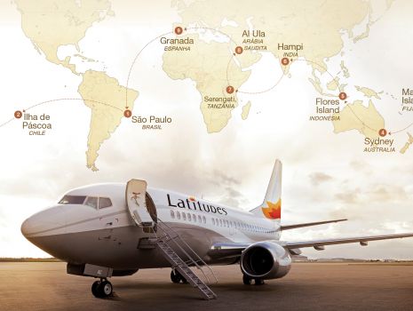 Volta ao mundo a bordo de um private jet